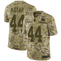 New York Giants #44 Doug Kotar Camo Men's Stitched NFL Limited 2018 Salute To Service Jersey