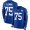 New York Giants #75 Cameron Fleming Royal Blue Team Color Men's Stitched NFL Limited Therma Long Sleeve Jersey