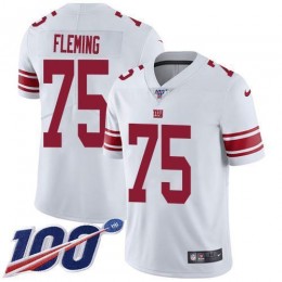 New York Giants #75 Cameron Fleming White Men's Stitched NFL 100th Season Vapor Untouchable Limited Jersey