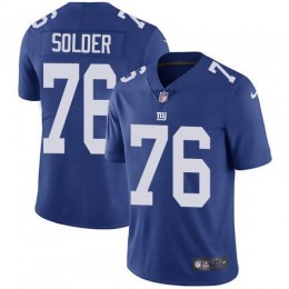 New York Giants #76 Nate Solder Royal Blue Team Color Men's Stitched NFL Vapor Untouchable Limited Jersey