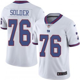 New York Giants #76 Nate Solder White Men's Stitched NFL Limited Rush Jersey