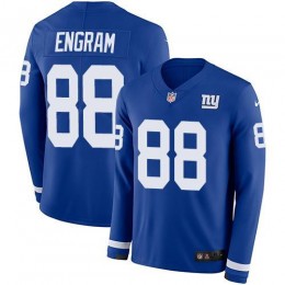 New York Giants #88 Evan Engram Royal Blue Team Color Men's Stitched NFL Limited Therma Long Sleeve Jersey