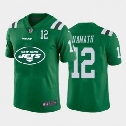 New York Jets #12 Joe Namath Green Men's Big Team Logo Player Vapor Limited NFL Jersey