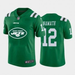 New York Jets #12 Joe Namath Green Men's Big Team Logo Vapor Limited NFL Jersey
