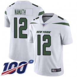 Jets #12 Joe Namath White Men's Stitched NFL 100th Season Vapor Limited Jersey