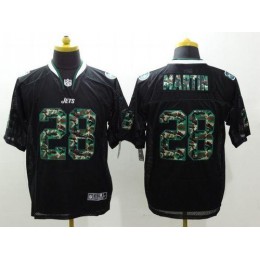 Jets #28 Curtis Martin Black Men's Stitched NFL Elite Camo Fashion Jersey