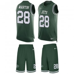 Jets #28 Curtis Martin Green Team Color Men's Stitched NFL Limited Tank Top Suit Jersey