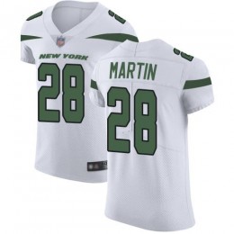 Jets #28 Curtis Martin White Men's Stitched NFL Vapor Untouchable Elite Jersey