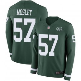 Jets #57 C.J. Mosley Green Team Color Men's Stitched NFL Limited Therma Long Sleeve Jersey