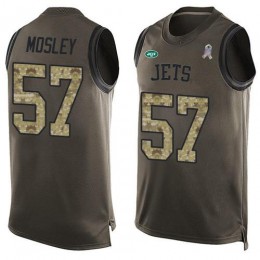 Jets #57 C.J. Mosley Martin Green Men's Stitched NFL Limited Salute To Service Tank Top Jersey