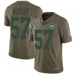 Jets #57 C.J. Mosley Olive Men's Stitched NFL Limited 2017 Salute To Service Jersey