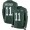 New York Jets #11 Robby Anderson Green Team Color Men's Stitched NFL Limited Therma Long Sleeve Jersey