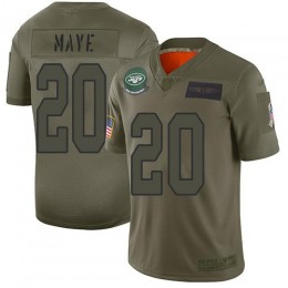 New York Jets #20 Marcus Maye Camo Men's Stitched NFL Limited 2019 Salute To Service Jersey