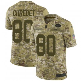 New York Jets #80 Wayne Chrebet Camo Men's Stitched NFL Limited 2018 Salute To Service Jersey