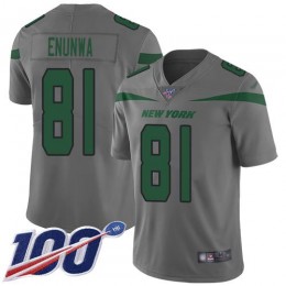 New York Jets #81 Quincy Enunwa Gray Men's Stitched NFL Limited Inverted Legend 100th Season Jersey