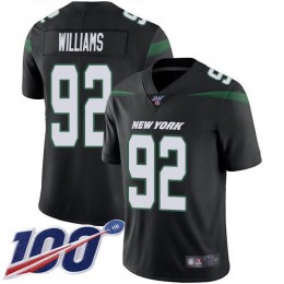 New York Jets #92 Leonard Williams Black Alternate Men's Stitched NFL 100th Season Vapor Limited Jersey