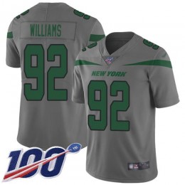 New York Jets #92 Leonard Williams Gray Men's Stitched NFL Limited Inverted Legend 100th Season Jersey