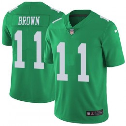 Eagles #11 A.J. Brown Green Men's Stitched NFL Limited Rush Jersey