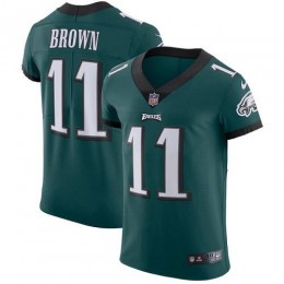 Eagles #11 A.J. Brown Green Team Color Men's Stitched NFL Vapor Untouchable Elite Jersey
