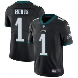 Eagles #1 Jalen Hurts Black Alternate Men's Stitched NFL Vapor Untouchable Limited Jersey