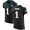 Eagles #1 Jalen Hurts Black Super Bowl LVII Patch Alternate Men's Stitched NFL Vapor Untouchable Elite Jersey