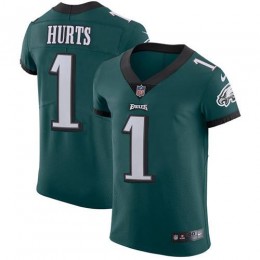 Eagles #1 Jalen Hurts Green Team Color Men's Stitched NFL Vapor Untouchable Elite Jersey