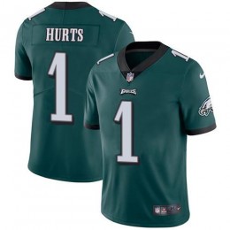 Eagles #1 Jalen Hurts Green Team Color Men's Stitched NFL Vapor Untouchable Limited Jersey
