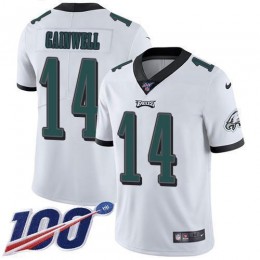 Eagles #14 Kenneth Gainwell White Men's Stitched NFL 100th Season Vapor Untouchable Limited Jersey