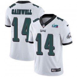 Eagles #14 Kenneth Gainwell White Super Bowl LVII Patch Men's Stitched NFL Vapor Untouchable Limited Jersey