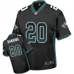 Eagles #20 Brian Dawkins Black Alternate Men's Stitched NFL Elite Drift Fashion Jersey
