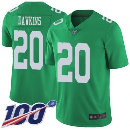 Eagles #20 Brian Dawkins Green Men's Stitched NFL Limited Rush 100th Season Jersey