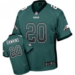 Eagles #20 Brian Dawkins Midnight Green Team Color Men's Stitched NFL Elite Drift Fashion Jersey