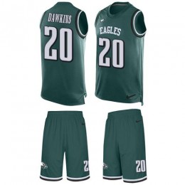 Eagles #20 Brian Dawkins Midnight Green Team Color Men's Stitched NFL Limited Tank Top Suit Jersey