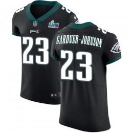 Eagles #23 C.J. Gardner-Johnson Black Alternate Super Bowl LVII Patch Men's Stitched NFL New Elite Jersey
