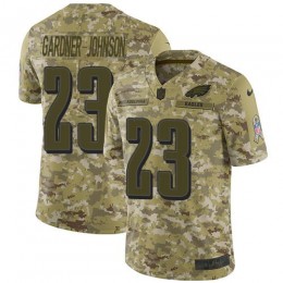 Eagles #23 C.J. Gardner-Johnson Camo Men's Stitched NFL Limited 2018 Salute To Service Jersey