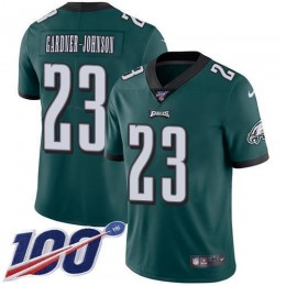 Eagles #23 C.J. Gardner-Johnson Green Team Color Men's Stitched NFL 100th Season Vapor Untouchable Limited Jersey
