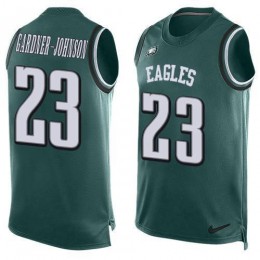 Eagles #23 C.J. Gardner-Johnson Green Team Color Men's Stitched NFL Limited Tank Top Jersey