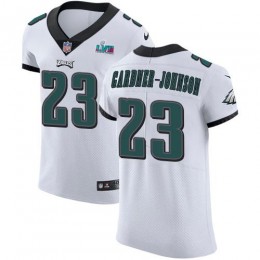 Eagles #23 C.J. Gardner-Johnson White Super Bowl LVII Patch Men's Stitched NFL New Elite Jersey
