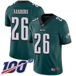 Eagles #26 Miles Sanders Midnight Green Team Color Men's Stitched NFL 100th Season Vapor Limited Jersey