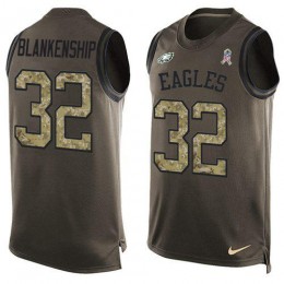 Eagles #32 Reed Blankenship Green Men's Stitched NFL Limited Salute To Service Tank Top Jersey