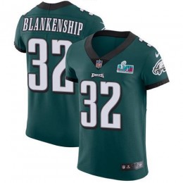 Eagles #32 Reed Blankenship Green Team Color Super Bowl LVII Patch Men's Stitched NFL Vapor Untouchable Elite Jersey