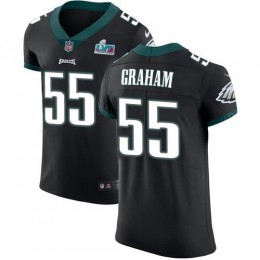 Eagles #55 Brandon Graham Black Super Bowl LVII Patch Alternate Men's Stitched NFL Vapor Untouchable Elite Jersey