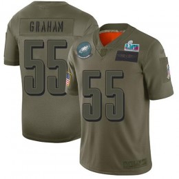 Eagles #55 Brandon Graham Camo Super Bowl LVII Patch Men's Stitched NFL Limited 2019 Salute To Service Jersey