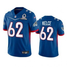Eagles #62 Jason Kelce Men's NFL 2022 NFC Pro Bowl Game Jersey Royal