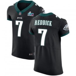 Eagles #7 Haason Reddick Black Alternate Super Bowl LVII Patch Men's Stitched NFL New Elite Jersey