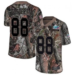 Eagles #88 Dallas Goedert Camo Super Bowl LVII Patch Men's Stitched NFL Limited Rush Realtree Jersey