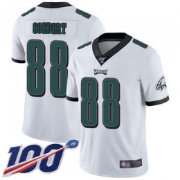 Eagles #88 Dallas Goedert White Men's Stitched NFL 100th Season Vapor Limited Jersey