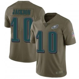 Philadelphia Eagles #10 DeSean Jackson Olive Men's Stitched NFL Limited 2017 Salute To Service Jersey