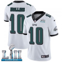 Philadelphia Eagles #10 Mack Hollins White Super Bowl LII Men's Stitched NFL Vapor Untouchable Limited Jersey