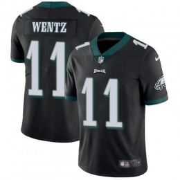 Philadelphia Eagles #11 Carson Wentz Black Alternate Men's Stitched NFL Vapor Untouchable Limited Jersey